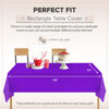 Picture of ZIMPLEWARE Purple Standard Disposable Plastic Party Tablecloth [12-Pack] 54 x 108” Rectangle Table Cover for Indoor & Outdoor Use