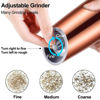 Picture of Gravity Electric Pepper Grinder, Salt or Pepper Mill, Adjustable Coarseness, Battery Powered with LED Light, One Hand Automatic Operation, Stainless Steel (Copper)