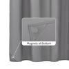 Picture of ALYVIA SPRING Stall Fabric Shower Curtain Liner Waterproof - 48" x 72", Soft & Lightweight Stall Size Shower Curtain with Magnets, Machine Washable - 48x72, Grey