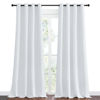 Picture of NICETOWN Room Darkening Curtain Panels, 2 Panels, 55 inches W x 108 inches, Greyish White, Home Fashion Ring Top Thermal Insulated Room Darkening Curtains for Bedroom/Nursery