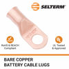 Picture of SELTERM 10pcs 3/0 AWG - 1/2" Stud - Battery Lugs, Heavy Duty Wire Lugs, Ring Terminals, Battery Cable Ends,000 Gauge Terminals, UL Bare Copper Eyelets Electrical Battery Terminal Connectors