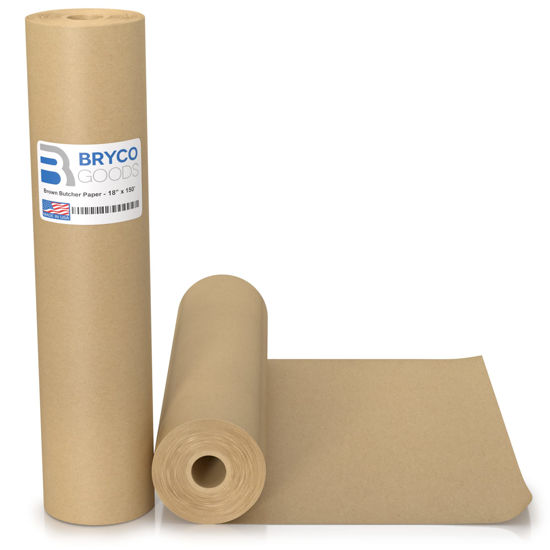 GetUSCart- Brown Butcher Paper - 18 x 150' - Butcher Paper Roll for  Wrapping & Smoking Meat - Unwaxed, Unbleached, Durable Food Grade Brown  Paper Roll - Brown Kraft Paper Roll for BBQ & Grill
