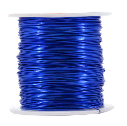 Picture of Mandala Crafts Anodized Aluminum Wire for Sculpting, Armature, Jewelry Making, Gem Metal Wrap, Garden, Colored and Soft, 1 Roll(20 Gauge, True Blue)