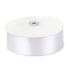 Picture of Solid Color Double Faced White Satin Ribbon 1-1/2" X 50 Yards, Ribbons Perfect for Crafts, Wedding Decor, Bow Making, Sewing, Gift Package Wrapping and More