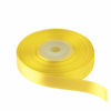 Picture of Solid Color Double Faced Yellow Satin Ribbon 1/2" X 25 Yards, Ribbons Perfect for Crafts, Wedding Decor, Bow Making, Sewing, Gift Package Wrapping and More