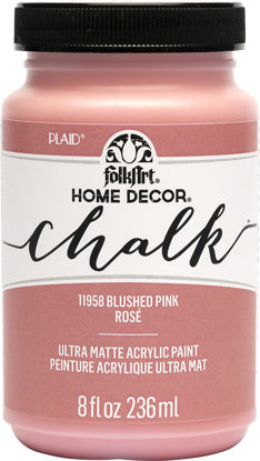 Picture of FolkArt, Blushed Pink Assorted Home Décor 8 fl oz / 236 ml Acrylic Chalk Paint For Easy To Apply DIY Arts And Crafts, Ultra Matte Finish, 11958