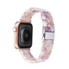 Picture of HOPO Compatible With Apple Watch Band 38mm 40mm 42mm 44mm Thin Light Resin Strap Bracelet With Stainless Steel Buckle Replacement For iWatch Series 8 7 6 5 4 3 2 1 SE (Pink White/Silver,42/44/45/49mm)