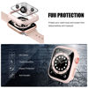 Picture of 2 Pack Case with Tempered Glass Screen Protector for Apple Watch Series 6/5/4/SE 44mm,JZK Slim Guard Bumper Full Coverage Hard PC Protective Cover HD Ultra-Thin Cover for iWatch 44mm,Pink+White