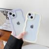 Picture of Caseative Cute Curly Wave Frame Shape Shockproof Soft Compatible with iPhone Case (Purple,iPhone 14)