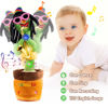 Picture of Kids Dancing Talking Cactus Toys for Baby Boys and Girls, Singing Mimicking Recording Repeating What You Say Sunny Cactus Electronic Light Up Plush Toy with 124 English Songs Smart Toy