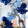 Picture of Navy Blue Balloons 110 Pcs Navy Blue Balloon Garland Kit Different Sizes 5 10 12 18 Inch Dark Blue Balloons for Birthday Anniversary Party Decorations