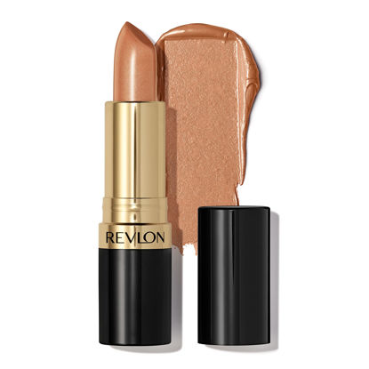 Picture of Revlon Super Lustrous Lipstick, High Impact Lipcolor with Moisturizing Creamy Formula, Infused with Vitamin E and Avocado Oil in Gold Pearl, Gold Goddess (041), 0.6 Ounce (Pack of 1)