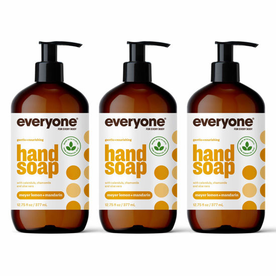 Picture of Everyone Liquid Hand Soap, 12.75 Ounce (Pack of 3), Meyer Lemon and Mandarin, Plant-Based Cleanser with Pure Essential Oils