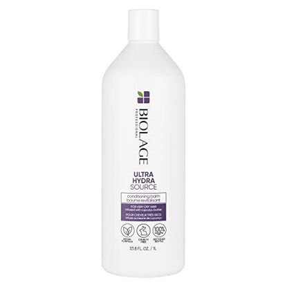 Picture of Biolage Ultra Hydra Source Conditioning Balm | Deep Hydrating Conditioner | Renews Hair's Moisture | For Very Dry Hair | Silicone-Free | Vegan | Salon Conditioner | 33.8 Fl. Oz