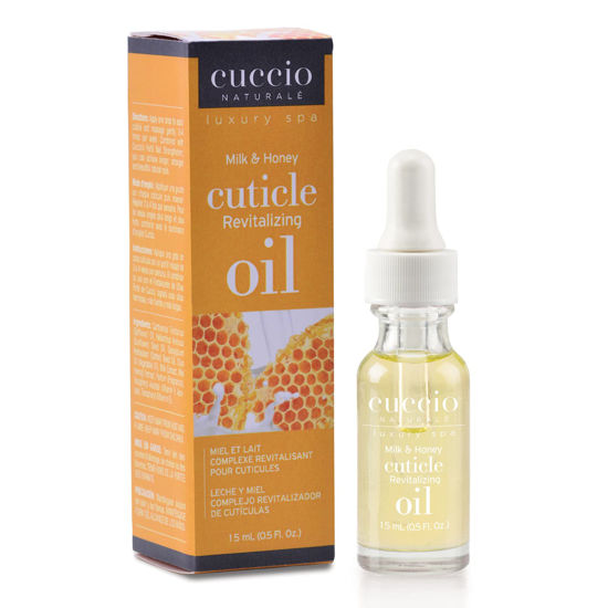 Picture of Cuccio Naturale Revitalizing Cuticle Oil - Hydrating Oil For Repaired Cuticles Overnight - Remedy For Damaged Skin And Thin Nails - Paraben/Cruelty-Free Formula - Milk And Honey - 0.5 Oz