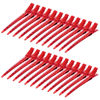 Picture of 24 Packs Duck Bill Clips, Bantoye 3.35 Inches Rustproof Metal Alligator Curl Clips with Holes for Hair Styling, Hair Coloring, Red