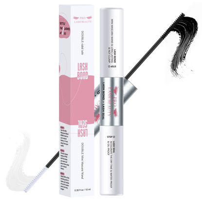 Picture of PRO Lash Bond and Seal Waterproof Bond and Seal Cluster Lash Glue & Seal for Lash Clusters Aftercare Sealant Super Strong Hold 72 Hours（5ml+5ml, Black Bond & Clear Seal)