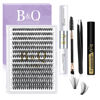 Picture of DIY Lash Extension Kit B&Q 280 PCS Individual Eyelash Extension Kit 0.07D 9-16MIX 30D 40D 50D Cluster Lashes Kit Lash Glue Remover and Applicators for Eyelash Extensions Beginners(Kit-40D-0.07D,9-16MIX)