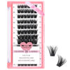 Picture of Cluster Lashes 72 Pcs Lash Clusters DIY Eyelash Extension Individual Lashes D-8-16mix Thin Band Easy to Apply at home Lashes (Adore, D-8-16mix)