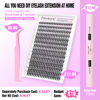 Picture of DIY Lash Extension Kit 280pcs Individual Lashes Cluster D Curl Eyelash Extension Kit 30D Handmade 8-15mm Mix Natural Lash Clusters with Lash Bond and Seal and Lash Applicator Tool for Self Application at Home (30D-0.07D-8-15MIX KIT)