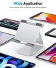 Picture of OMOTON Tablet Stand Holder Adjustable, T1 Desktop Aluminum Tablet Dock Cradle Compatible with iPad Air/Mini, iPad 10.2/9.7, iPad Pro 11/12.9, Samsung Tab and More, Silver