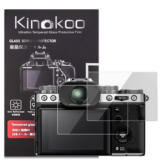 Picture of kinokoo XT5 Screen Protector for Fuji XT5 Fujifilm X-T5 Digital Camera - 0.25 mm 9H Hardness Tempered Glass Film Crystal Clear Bubble-free/Anti-scratch(2 pack)