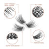 Picture of DIY Eyelash Extension, 3D Effect Glue Bonded Band Individual Lash 48 Clusters Volume Lashes Set, Home Eyelash Extension, C curl Lashes Pack 14MM-48 Clusters