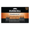 Picture of Duracell Coppertop AAA Batteries with Power Boost Ingredients, 20 Count Pack Triple A Battery with Long-lasting Power, Alkaline AAA Battery for Household and Office Devices