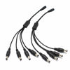 Picture of 2Pack 1 to 4 Way DC Power Splitter Cable Barrel Plug 5.5mm x 2.1mm for CCTV Cameras DVR LED Light Strip and More