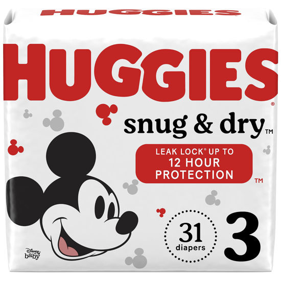 Picture of Huggies Snug & Dry Baby Diapers, Size 3 (16-28 lbs), 31 Ct