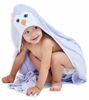 Picture of HIPHOP PANDA Bamboo Hooded Baby Towel - Soft Hooded Bath Towel for Babie, Toddler,Infant, Perfect for Boy and Girl - (Purple Penguin, 30 x 30 Inch)