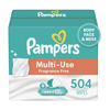 Picture of Pampers Baby Wipes Multi-Use Fragrance Free 9X Pop-Top Packs 504 Count