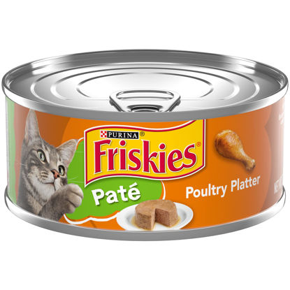 Picture of Purina Friskies Pate Wet Cat Food, Poultry Platter - (24) 5.5 oz. Cans