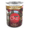 Picture of Purina ONE High Protein Wet Dog Food True Instinct Tender Cuts in Dog Food Gravy With Real Turkey and Venison - (12) 13 Oz. Cans