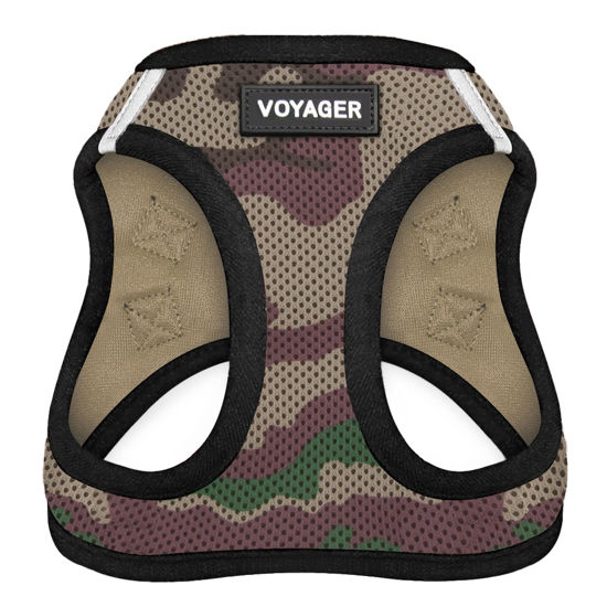 Picture of Voyager Step-in Air Dog Harness - All Weather Mesh Step in Vest Harness for Small and Medium Dogs by Best Pet Supplies - Harness (Army/Black Trim), XXX-Small