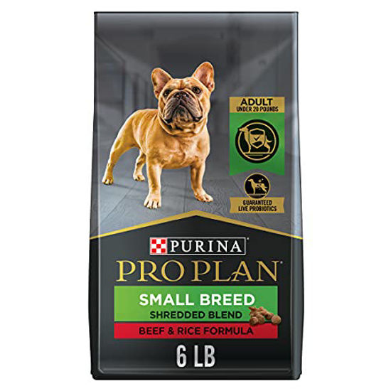 Picture of Purina Pro Plan High Protein Small Breed Dog Food, Shredded Blend Beef & Rice Formula - 6 lb. Bag