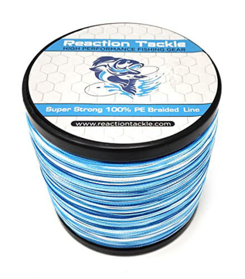 Reaction Tackle Braided Fishing Line Blue Camo 100LB 1500yd