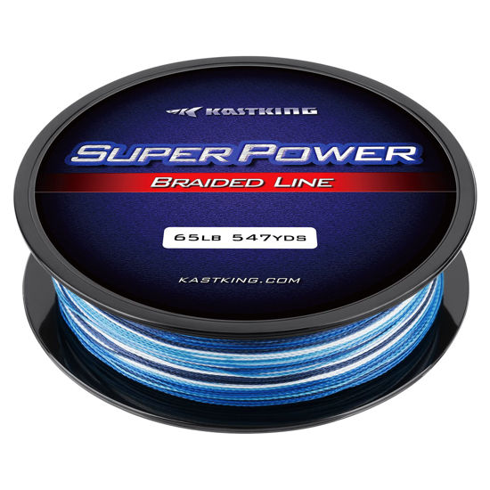 Picture of KastKing Superpower Braided Fishing Line, Blue Camo, 40LB, 547 Yds