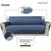 Picture of Easy-Going Reversible Loveseat Couch Cover for 2 Cushion Couch Sofa Cover for Dogs Water Resistant Furniture Protector with Foam Sticks Elastic Straps for Pet (Loveseat, Dark Blue/Light Blue)