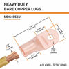 Picture of SELTERM 5pcs 4/0 AWG 5/16" Stud Copper Wire Lugs, Battery Lugs, Ring Terminals, Battery Cable Ends, 0000 Gauge Ring Terminal Connectors, UL Heavy Duty Bare Copper Eyelets Battery Terminal Connectors