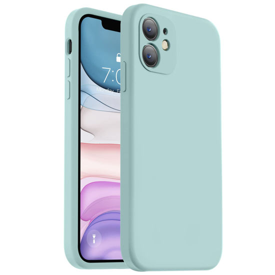 Picture of Vooii Compatible with iPhone 11 Case, Upgraded Liquid Silicone with [Square Edges] [Camera Protection] [Soft Anti-Scratch Microfiber Lining] Phone Case for iPhone 11 6.1 inch - Mint