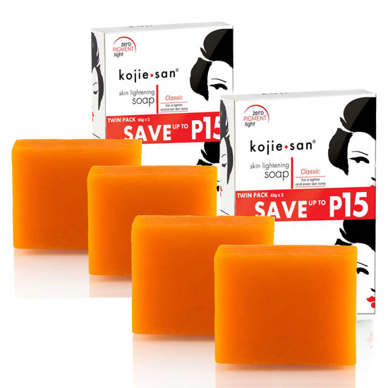 Kojie San Skin Lightening Kojic Acid Soap Genuine 135g x 4 Bars