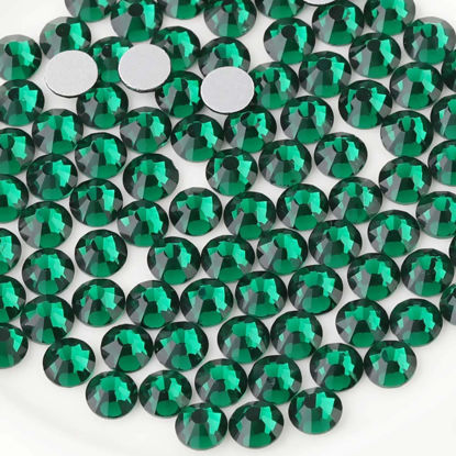 Picture of beadsland Flat Back Crystal Rhinestones Round Gems, Emerald (1.3-1.4mm) SS3/1440pcs