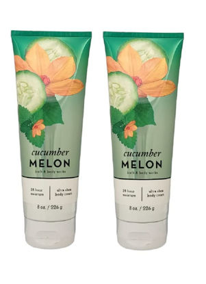 Picture of Bath and Body Works Cucumber Melon 2 Pack Ultra Shea Body Cream 8 Oz. (Cucumber Melon)