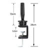 Picture of Wig Head Stands Mannequin Head Stand Cosmetology Manikin Training Head Stand Holding Holder Clamp Stands Black C-Clamp Holder Practice Hand Stand Adjustable Rotary Desk Table Clamp Holder (1 PCS)