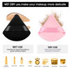 Picture of Sibba 12 Pieces Powder Puffs Triangle Cosmetic Powder Puff Washable Reusable Soft Plush Powder Sponge Makeup Foundation Sponge for Face Body Loose Powder Wet Dry Makeup Tool