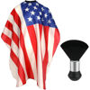 Picture of FEBSNOW Professional Barber Cape Independence 4th for July Salon Hair Cutting Cape with Adjustable neckline and Neck Duster Brush Barber Shop Supplies 46.8 × 56 Inch (Flag pattern)