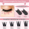 Picture of Cluster Lashes, 72 Pcs Individual Lashes, Lash Clusters DIY Eyelash Extension, Super Thin Band Reusable Soft & Comfortable (Pearl-D-12mm)