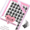 Picture of Cluster Lashes, 72 Pcs Individual Lashes, Lash Clusters DIY Eyelash Extension, Super Thin Band Reusable Soft & Comfortable (Pined-D-16mm)