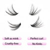 Picture of DIY Eyelash Extension D Curl 30D Clusters Lashes 0.07mm Thickness Individual Lashes Clusters Extensions Natural Look 3D Effect Black Individual False Eyelashes 120pcs (30D-0.07D, 16mm)